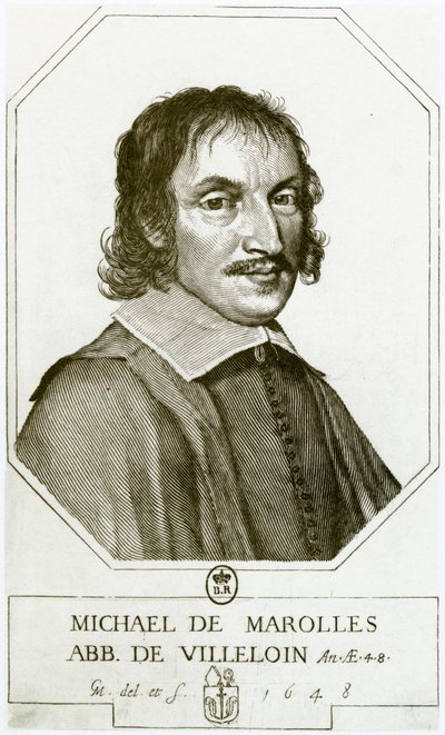 Porträt von Michel de Marolles von Claude Mellan